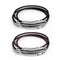 Titanium Steel Men's Feather Multi-layer Stainless Steel Braided Leather Bracelet