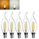 E14 4W Pure/Warm White Edison Filament LED COB Flame Lamp 220-240V