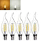 E14 4W Pure/Warm White Edison Filament LED COB Flame Lamp 220-240V