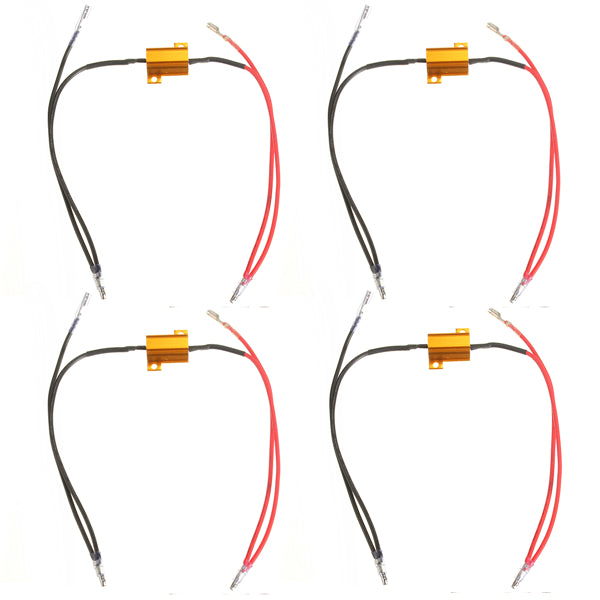 4pcs 12V 25w 8.2 ohm Indicator Light Resistor Flasher Relay Motorcycle Car Aluminum