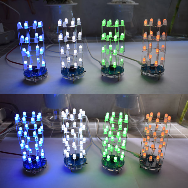 Geekcreit DIY Mini Star Flashing LED Cylinder Kit With 23 Flashing Mode