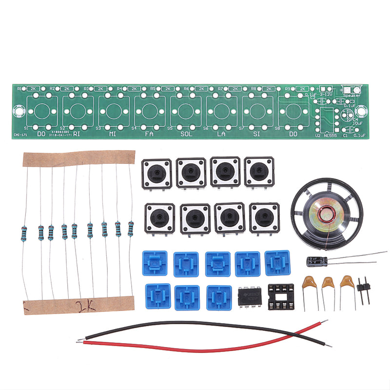 3pcs DIY Electronic Kit Set NE555 Keyboard Kit Eight Notes DIY Electronic Production Parts SolderingPractice Fun Training