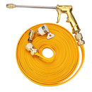 10M Pressure Washer Cleaning Hose Golden Tube +Extension Water G-un +5 Connectors