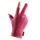 2 Cut Finger Anti-Slip Ice Silk Fishing Motorcycle Scooter Gloves Waterproof Breathable