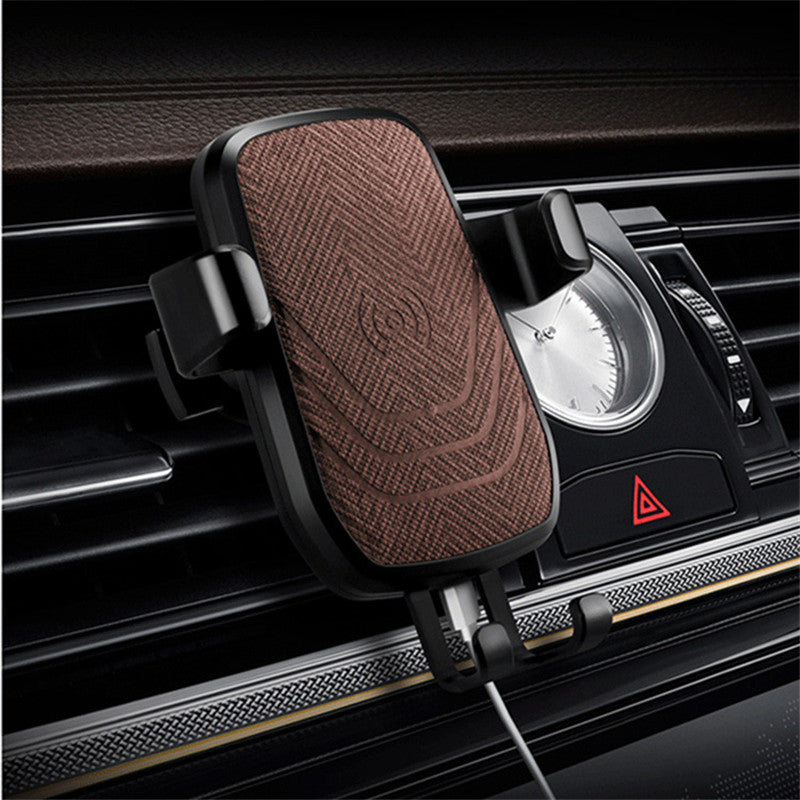 Qi Wireless Car Charger Gravity Auto Lock Anti-skip Air Vent Phone Holder Stand for Samsung iPhone X