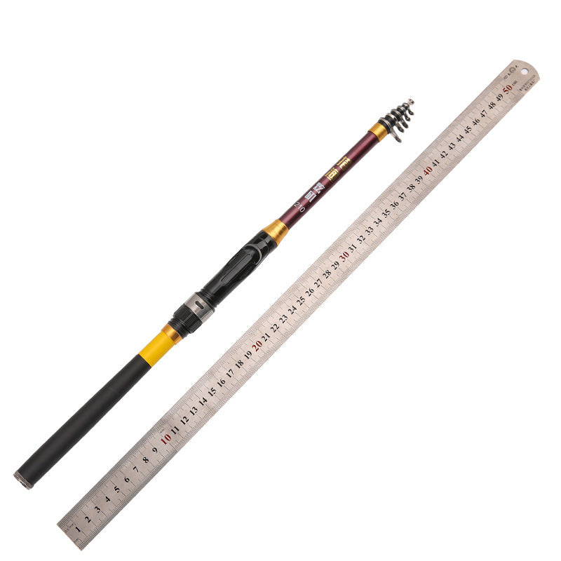 ZANLURE 1 Pcs 1.8/2.1/2.4/2.7m Carbon Fiber Telescopic Mini Fishing Rod Travel Sea Fishing Pole Spinning Casting Rods
