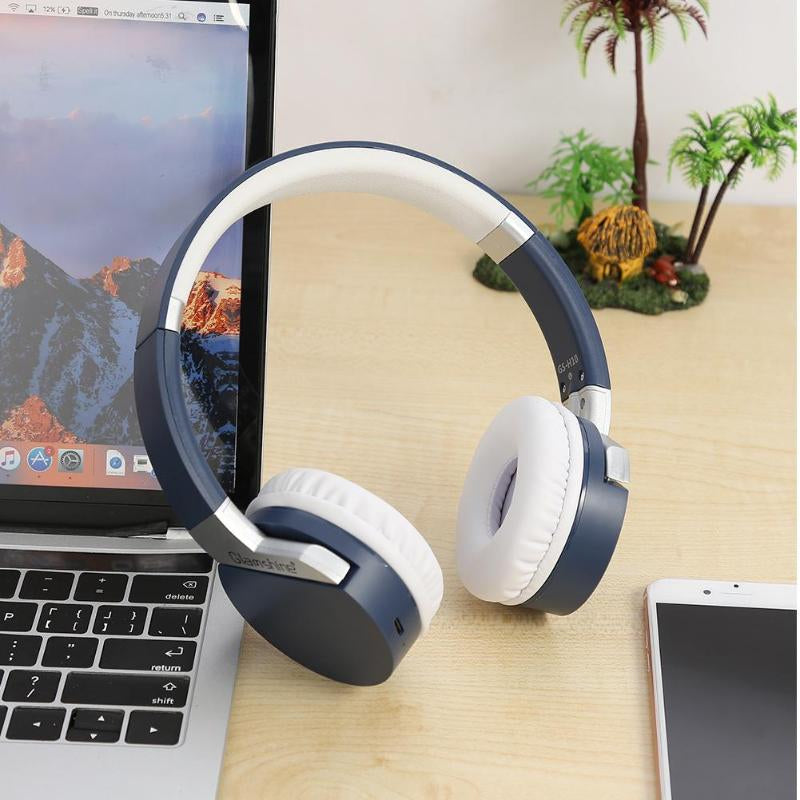 Glamshine GS-H10 Wireless bluetooth 5.0 Headphone 3.5mm AUX-in TF Card Stereo Foldable Headset with Mic
