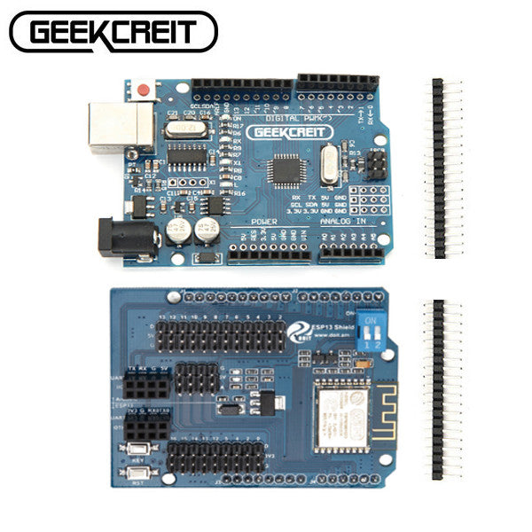 Geekcreit UNO R3 For  No USB Cable With ESP8266 WiFi Expansion Board ESP-13 Shield