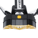 Elfeland 2701-9 4000LM 7*T6 2*Red LED Headlamp with 2*18650 Battery 5 Modes Outdoor Lamp USB Interface