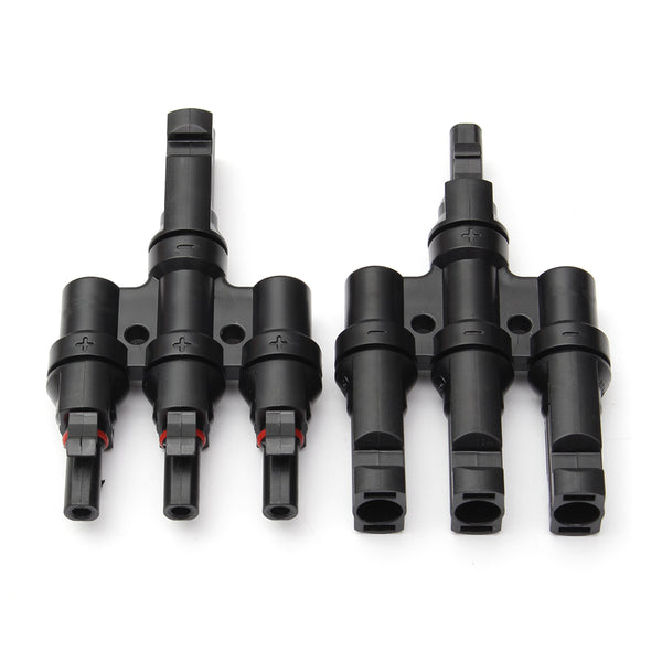 1Pairs MC4 3T Connector Male and Female MC4 3 Branch Solar Panel Connector