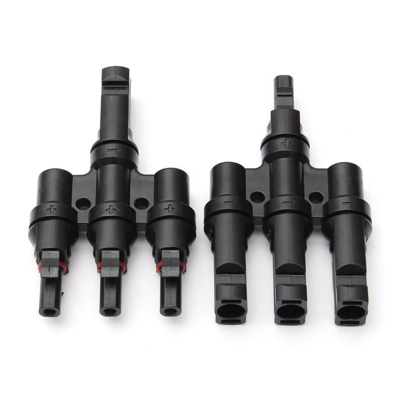 1Pairs MC4 3T Connector Male and Female MC4 3 Branch Solar Panel Connector