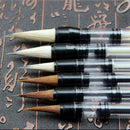 6pcs Chinese Calligraphy Drawing Water Ink Brush Weasel Wool Hair Paint Pen