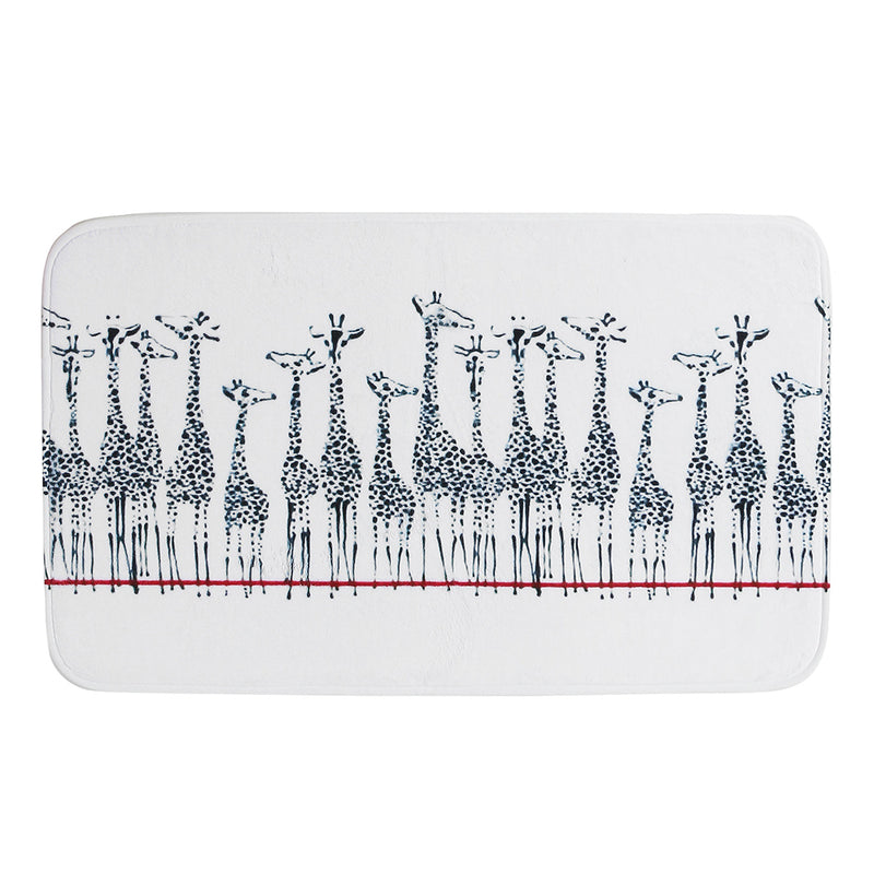 180x180cm Giraffe Bath Fabric Shower Curtains Waterproof Lid Toilet Cover Mat