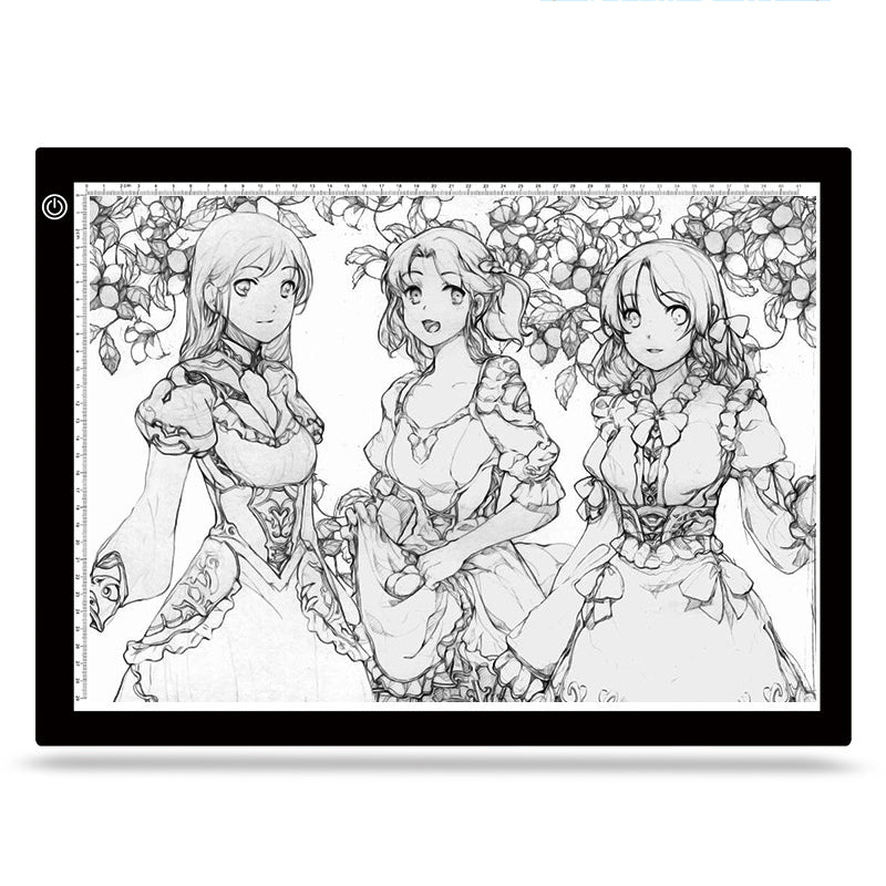 Elice A3 Portable USB LED Sketch Drawing Board Touch Dimmable Tracing Copy Board Table Light Pad with Three-gear LED Light
