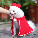 Pet Christmas Dress Pet Dog Cat Winter Warm Hat Cloak Costume Set Clothing Christmas Decorations For Home Santa Claus Pet Vest