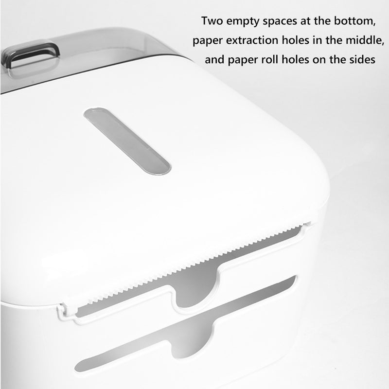 Toilet Paper Waterproof Wall Mount Tissue Double Holder Shelf Tube Storage Box Paper Shelf Holder