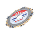 Drillpro Gold 4-1/2 Inch Grinder Chain Disc 8 Tooth Wood Carving Disc For 125 Angle Grinder