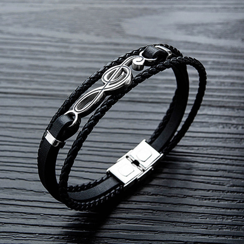 Hip Hop Simple Multi-layer Woven Tide Male Bracelet