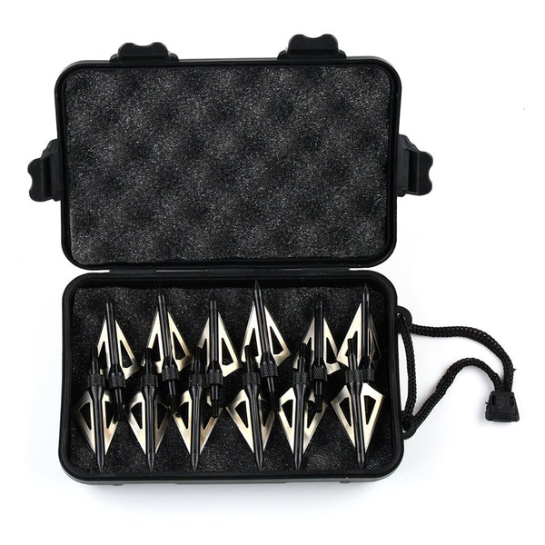 12Pcs/20Pcs Archery Arrow Heads 100 Grain 3 Blade Broad Arrow Heads Hunting Archery Arrow Fletching