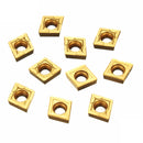 Drillpro CCMT060204-HM YBC251 Carbide Inserts with T15 Wrench Hand Tools for Lathe Turning Tool Holder