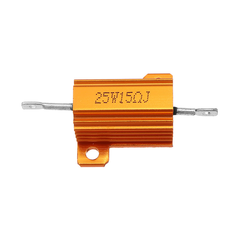 RX24 25W 15R 15RJ Metal Aluminum Case High Power Resistor Golden Metal Shell Case Heatsink Resistance Resistor