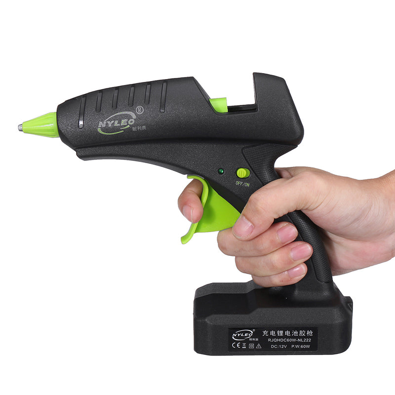60W Cordless Hot Glue G un Trigger Melt Electric Heating DIY Adhesive Repair Tool