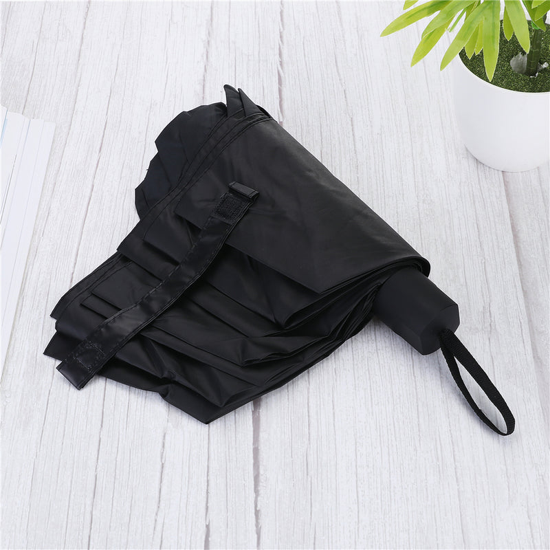Banggood Umbrella Portable Camping Waterproof Folding Sunshade Black