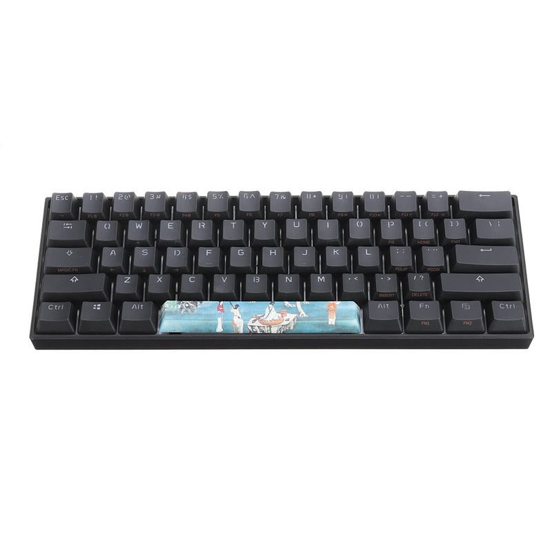 Five-sided Dyesub PBT Antique Ancient Paintings Space Bar 6.25u Novelty Keycap for Anne pro 2