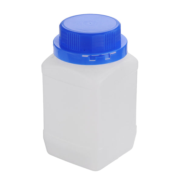 1000ml Plastic Square Sample Sealing Bottle Wide Mouth Reagent Bottles with Blue Screw Cap Laboratory Experiment