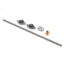 Machifit 200/300/400mm T8 Lead Screw with Shaft Coupling and KFL Pillow Block Flange Ball Bearing Mounting Support Set