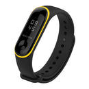Double Color Watch Band Silicone Strap Replacement for Xiaomi Miband 3