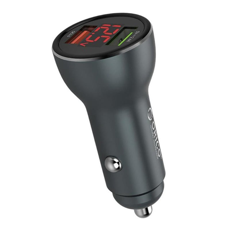 ORICO 30W Dual Ports QC3.0 LED Display Fast Charging USB Smart Car Charger For iPhone XS 11 Pro Huawei P30 Pro Mate 30 Xiaomi Mi9 9Pro