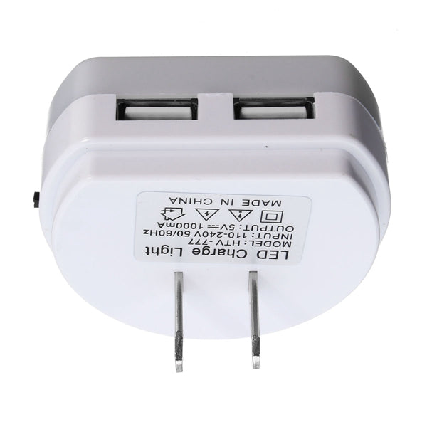 Intelligent Light Control Sensor LED Night Wall Light with USB Port  AC110-240V