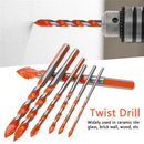 7Pcs 3-12mm Triangular-overlord Handle Multifunctional Auger Drill Bits for Tile Glass Brick Wall Wood