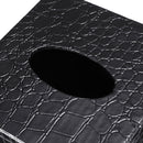 Square PU Leather Tissue Box Paper Holder Case Cover for Home Office Hotel