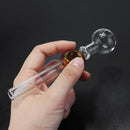 5inch Amber Ring Herb Pipe Glass Tube Filter Tool Holder Glassware Gift