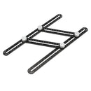 Drillpro Aluminum Multifunction Template Ruler Four Square Feet Folding Ruler With Laser Engraved