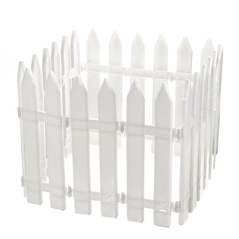 12PCS Plastic Fence Decorations White Home Christmas Xmas Tree Ornaments Miniature Border Grass Lawn Edge Fence