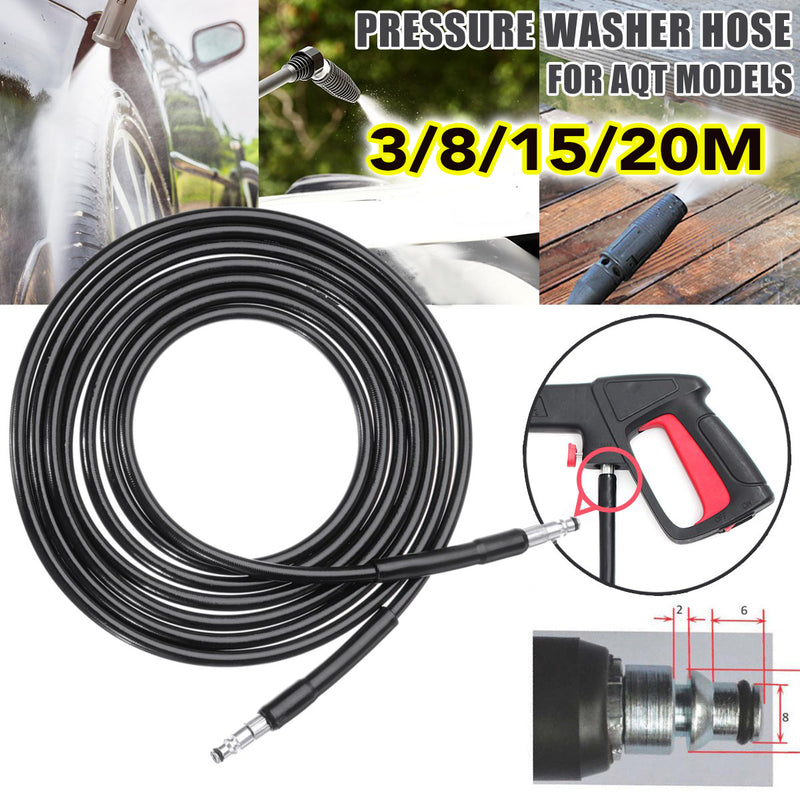 3/8/15/20M High Pressure Washer Water Hose for Black Decker PW1300 PW1400 PW1500