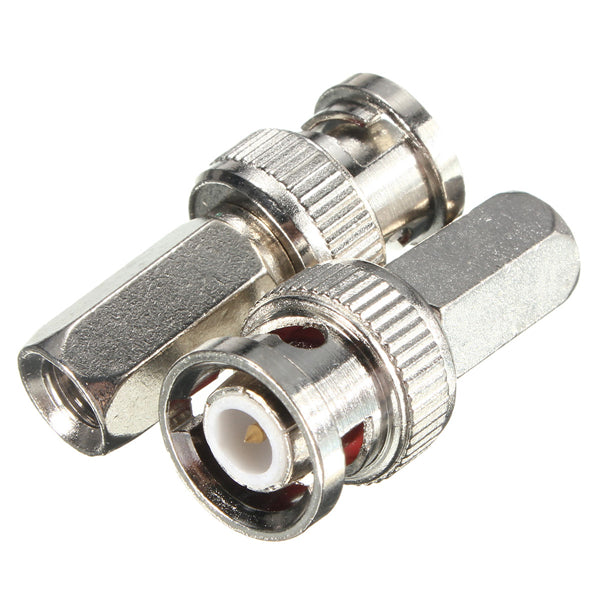 10pcs Copper BNC Male Plug RG59 Connector TV Aerial Coaxial Cable Adapter