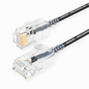 SAMZHE 0.5~5M 10Gbps Ultrafine CAT6A Black Ethernet Patch Cable Slim LAN Networking Cable