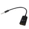 3.5mm Stereo Audio Male to Earphone Headset + Microphone Adapter PC Cell Phone