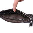 JINBAOLAI Luxury High Quality Genuine Leather Men Wallet Zipper Handbag Card Holder Coin Purse