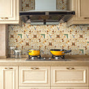 Retro Self-adhesive Wall Sticker Home Tiles Floor Background Kitchen PVC Anti-oil Wall Stickers