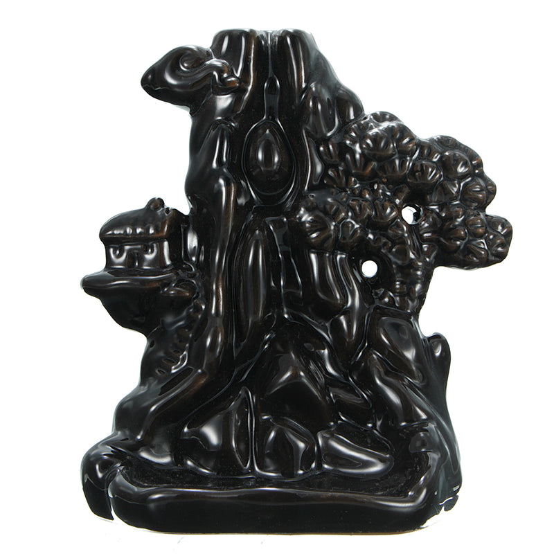 Ceramic Backflow Incense Cone Burner Holder Mountain Fragrance Fragrant Home Censer Decor