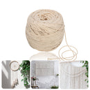 L350M D2mm Macrame Rope Natural Beige Cotton Twisted Cord Braided Wire For Hand Craft