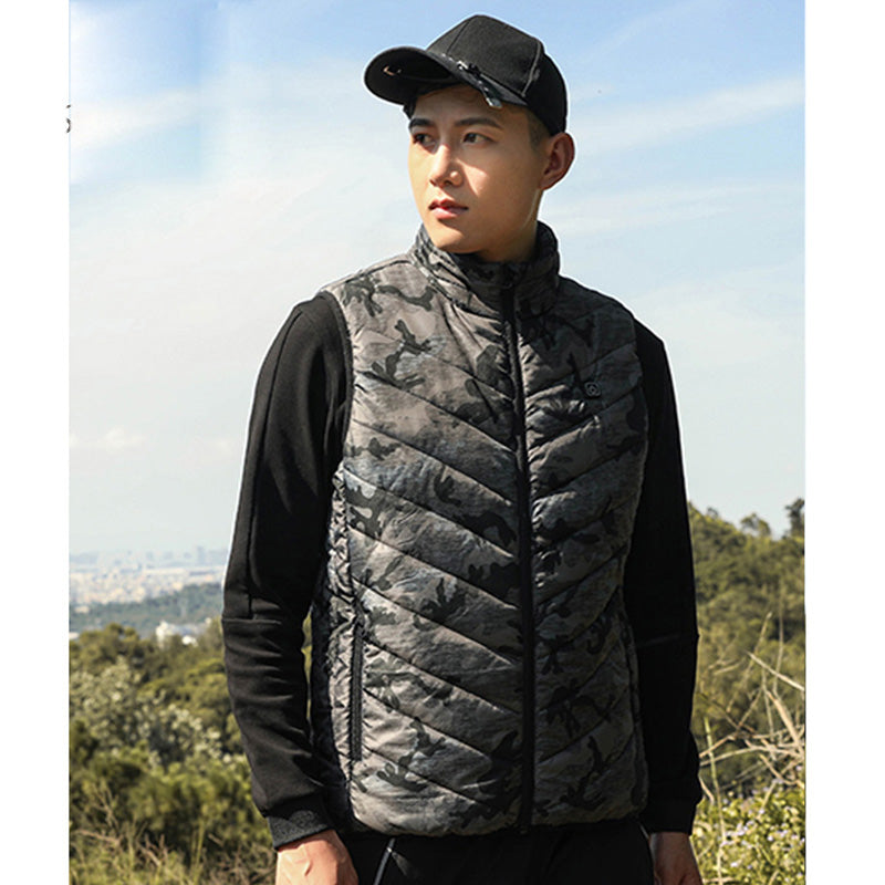 Electric Heat Vest Clothes Warm Vest Men Heating Coat Jacket For Skiing Cycling