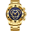 GIMTO GM259 Fashion Men Business Stainless Steel Band Three Dial Date Display Quartz Watch