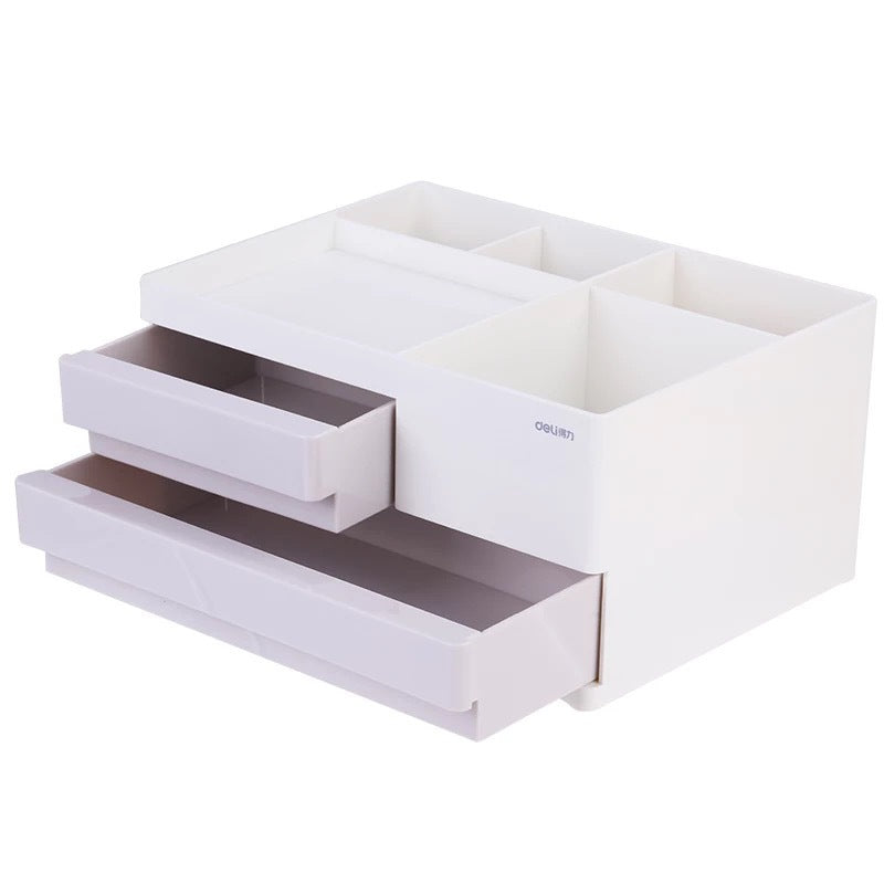 XIAOMI Ecosystem Deli Desktop Storage Box Cosmetic Makeup Case 2/4 Grids Drawers Office Desk Accessories Organizer Pen Pencil Holder 8904/8905