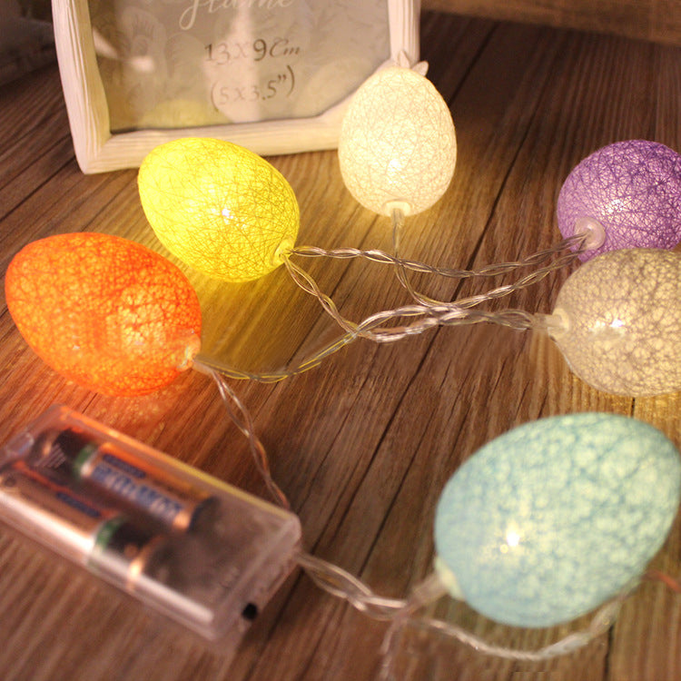 KCASA 1.8M 10 LED Cotton Easter Egg String Lights LED Fairy Lights for Festival Christmas Halloween